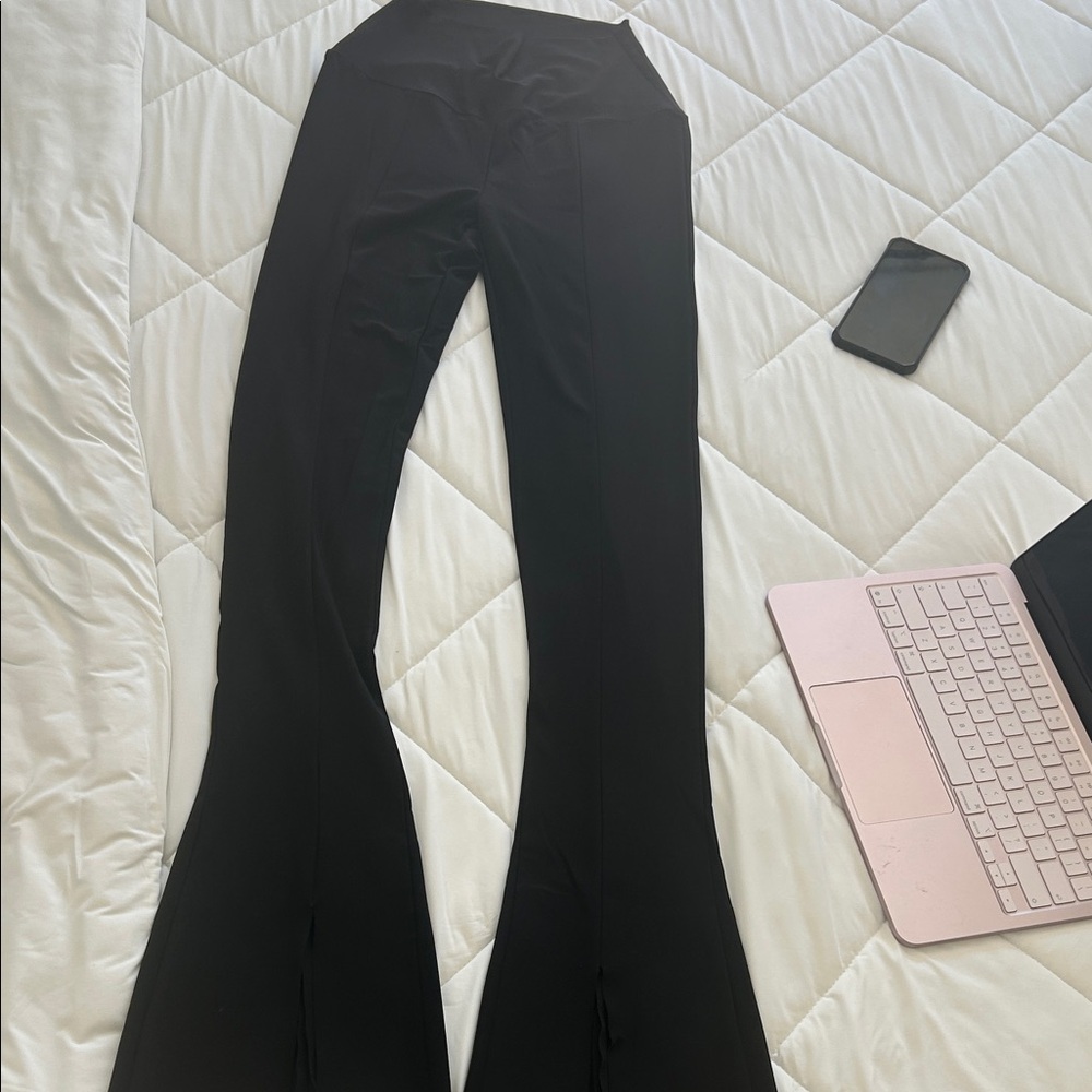 Norma kamali spat Black Flared Women's Pants - Classic Stretch Fit